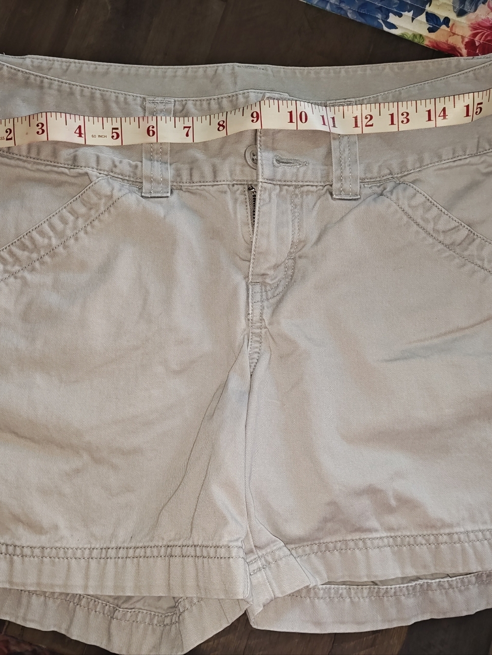 The North Face Light Gray Flat-Front Cotton Shorts